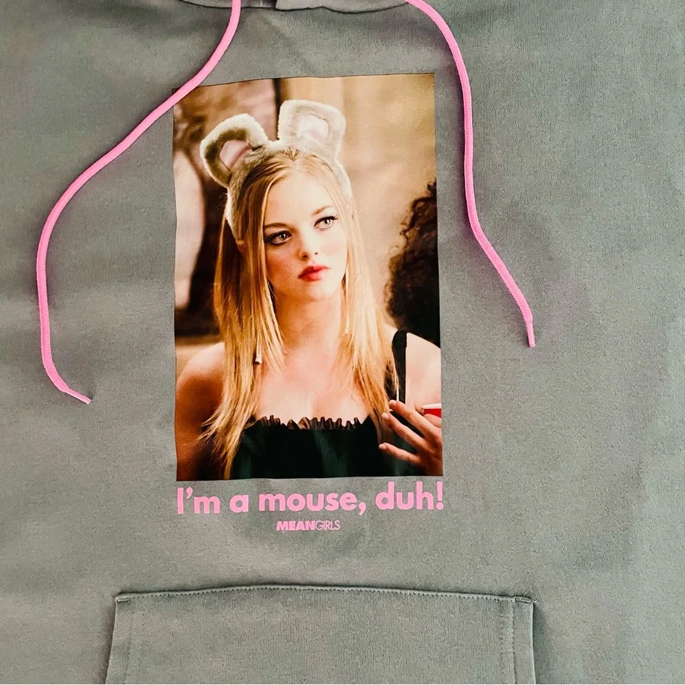 Mean Girls Hoodie I'm A Mouse Duh Women’s Large Pull Over Hoodie Regina George - Picture 7 of 9